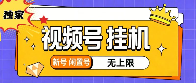 视频号挂机-无线上号，独立后台，无限裂变收益，每日1000+_大牛副业网