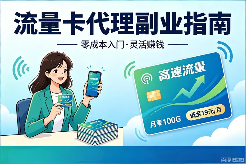 【流量卡销售平台】手机卡也可以免费代理？长期管道收益日收500+_大牛副业网